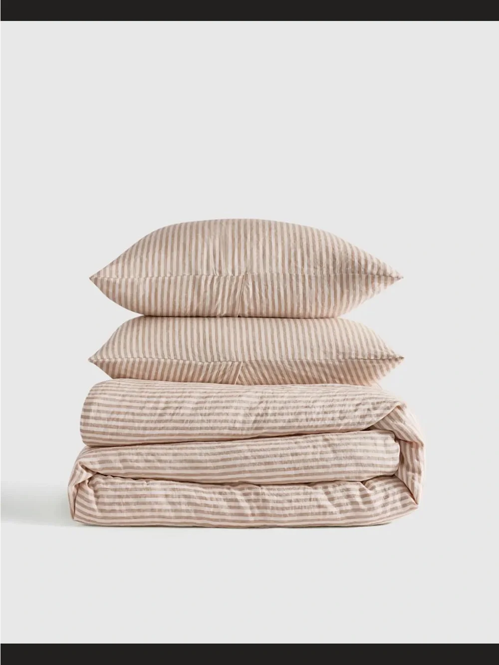 Quince European Linen Striped Duvet Set